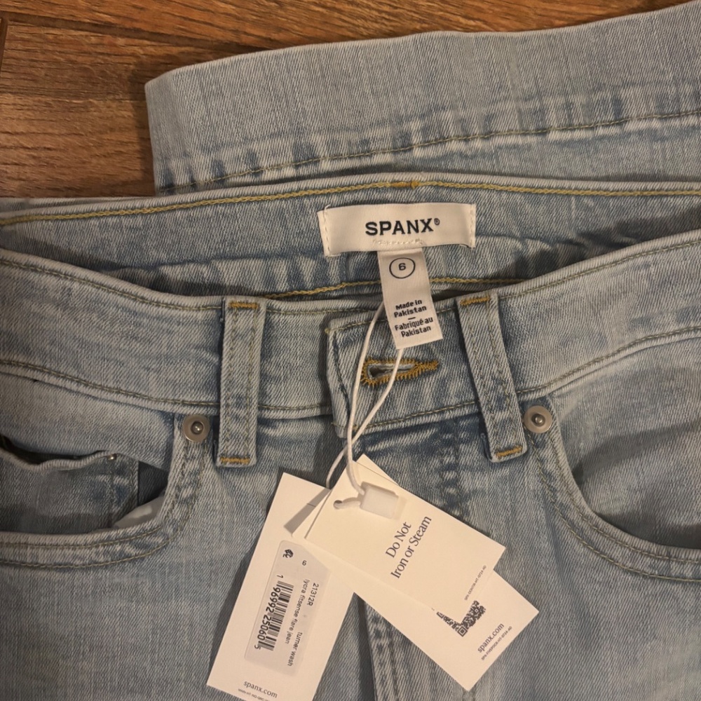 SPANX Light Blue High-Rise Flare Jeans - Picture 3 of 3